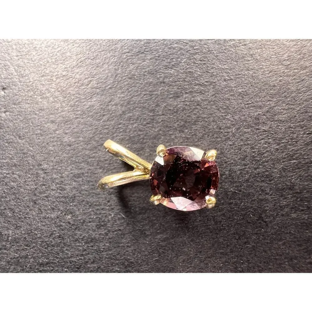 14k gold Violet purple spinel pendant